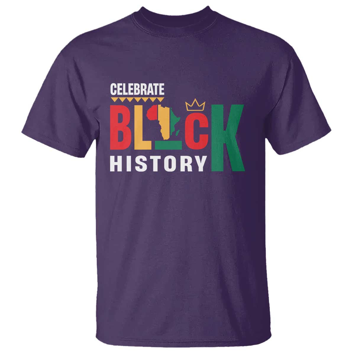 Celebrate Black History T Shirt African American History Africa Map TS11 Purple Print Your Wear