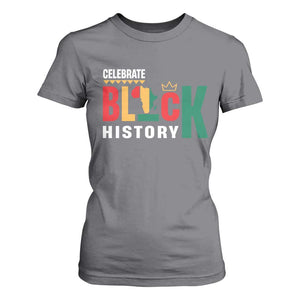 Celebrate Black History T Shirt For Women African American History Africa Map TS11 Charcoal Print Your Wear