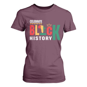 Celebrate Black History T Shirt For Women African American History Africa Map TS11 Maroon Print Your Wear