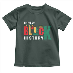 Celebrate Black History Toddler T Shirt African American History Africa Map TS11 Dark Forest Green Print Your Wear