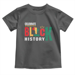 Celebrate Black History Toddler T Shirt African American History Africa Map TS11 Dark Heather Print Your Wear