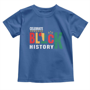 Celebrate Black History Toddler T Shirt African American History Africa Map TS11 Royal Blue Print Your Wear