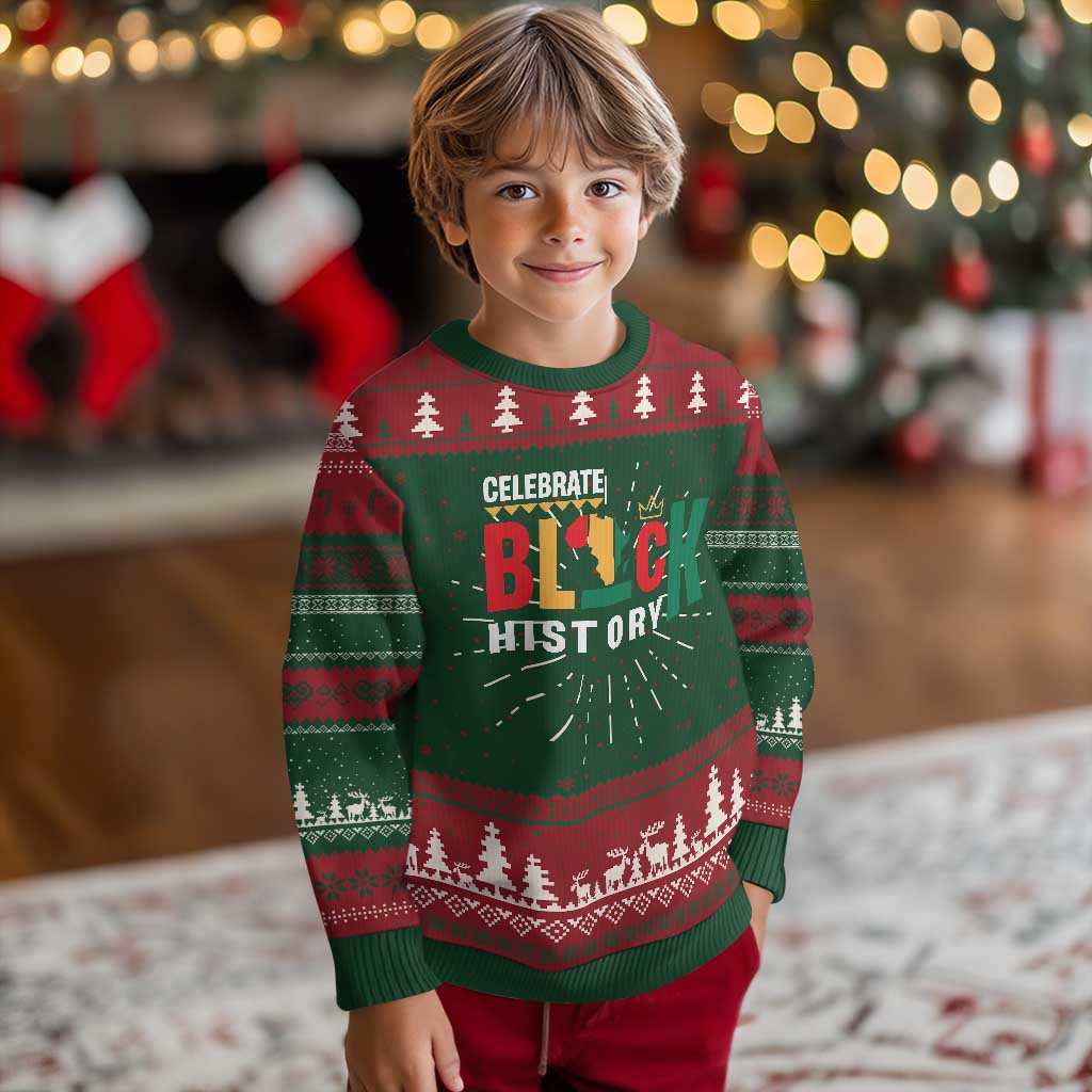 Celebrate Black History Ugly Christmas Sweater African American History Africa Map TS11 Christmas Print Your Wear