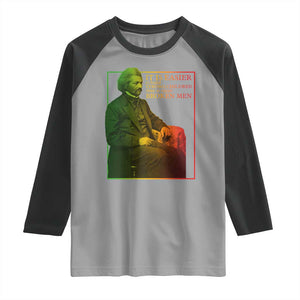 Frederick Douglass Raglan Shirt It Is Easier To Build Strong Children Than To Repair Broken Men TS11 Sport Gray Black Print Your Wear