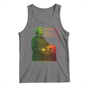 Frederick Douglass Tank Top It Is Easier To Build Strong Children Than To Repair Broken Men TS11 Black Heather Print Your Wear