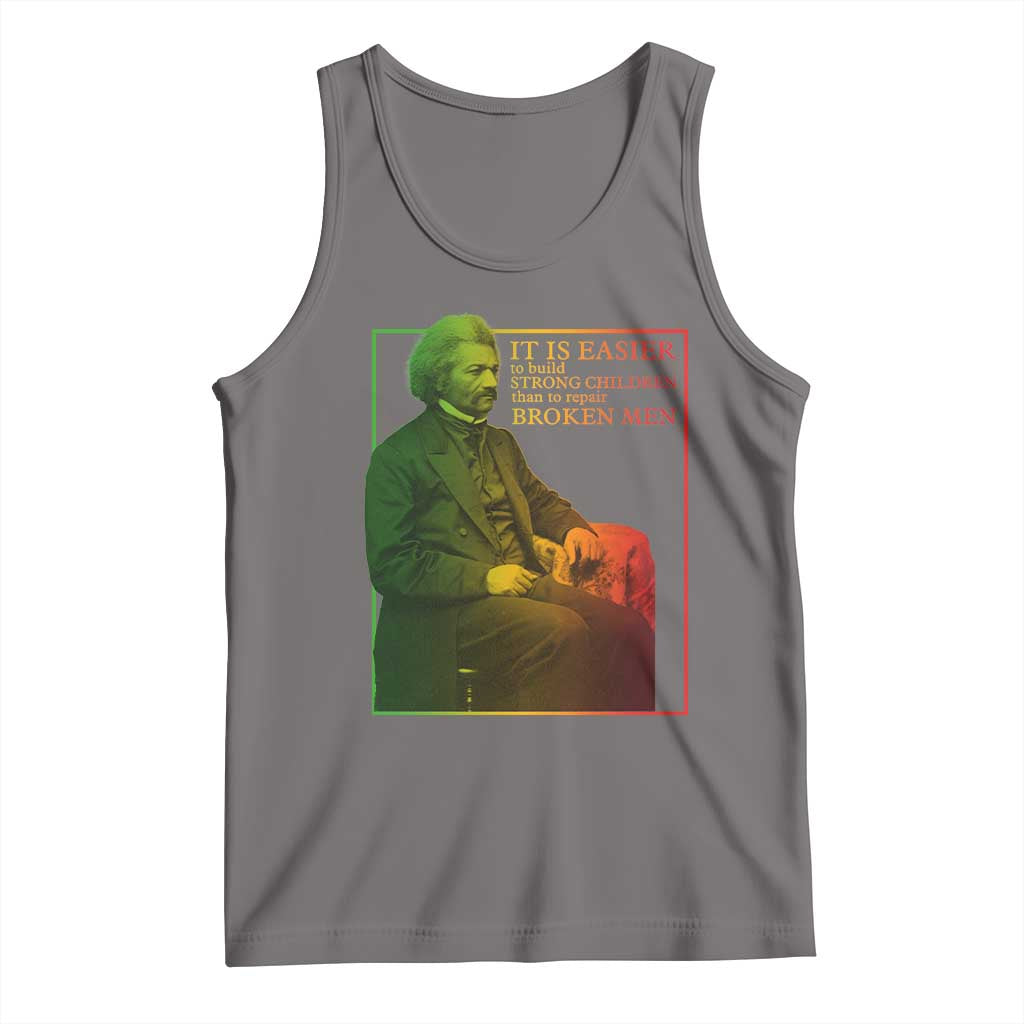 Frederick Douglass Tank Top It Is Easier To Build Strong Children Than To Repair Broken Men TS11 Deep Heather Print Your Wear