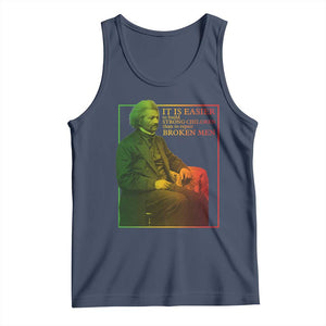 Frederick Douglass Tank Top It Is Easier To Build Strong Children Than To Repair Broken Men TS11 Navy Print Your Wear