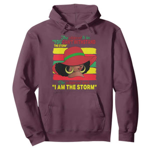 Proud Black African American Hoodie They Whispered To Her You Can't Withstand The Storm Black History Month TS11 Maroon Print Your Wear