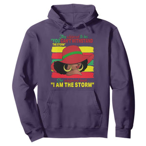 Proud Black African American Hoodie They Whispered To Her You Can't Withstand The Storm Black History Month TS11 Purple Print Your Wear