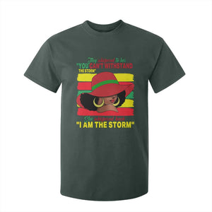 Proud Black African American T Shirt For Kid They Whispered To Her You Can't Withstand The Storm Black History Month TS11 Dark Forest Green Print Your Wear
