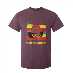 Proud Black African American T Shirt For Kid They Whispered To Her You Can't Withstand The Storm Black History Month TS11 Maroon Print Your Wear