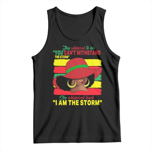 Proud Black African American Tank Top They Whispered To Her You Can't Withstand The Storm Black History Month TS11 Black Print Your Wear