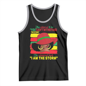 Proud Black African American Tank Top They Whispered To Her You Can't Withstand The Storm Black History Month TS11 Black Athletic Heather Print Your Wear