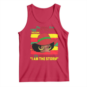 Proud Black African American Tank Top They Whispered To Her You Can't Withstand The Storm Black History Month TS11 Red Print Your Wear