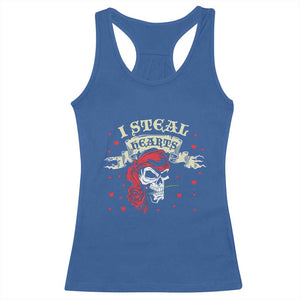Funny Valentine's Day Pirate Racerback Tank Top I Steal Hearts Rose TS11 Royal Blue Print Your Wear