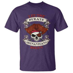 Let The Pirate Shenanigans Begin T Shirt Funny Crossbones Freebooter TS11 Purple Print Your Wear