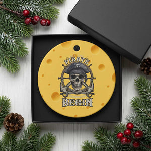 Funny Let The Pirate Shenanigans Begin Ceramic Ornament Vintage Captain Crossbones Freebooter TS11 1pc Yellow Cheese Print Your Wear