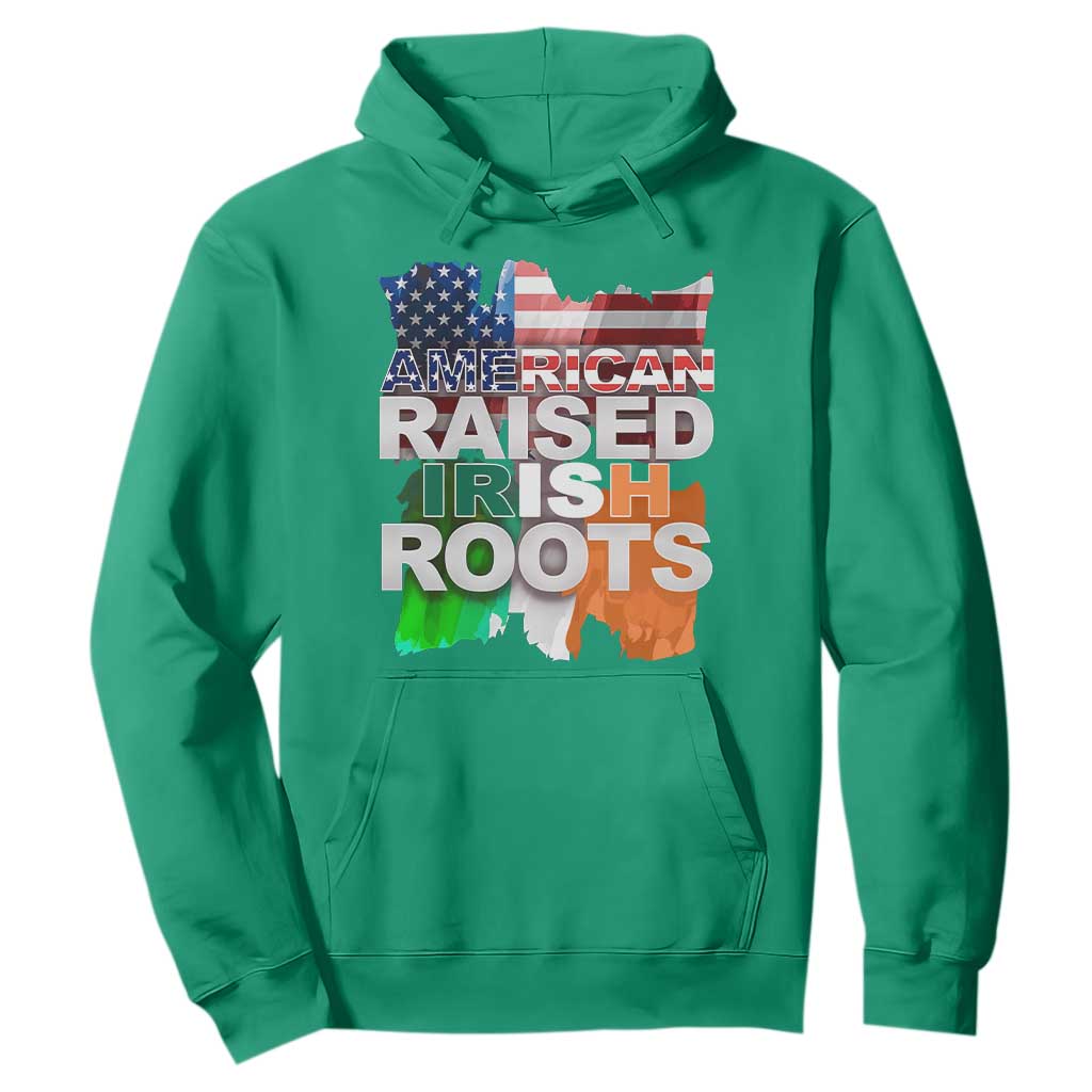 Irish American Hoodie American Raised Irish Roots St Patrick's Day TS11 Irish Green Print Your Wear