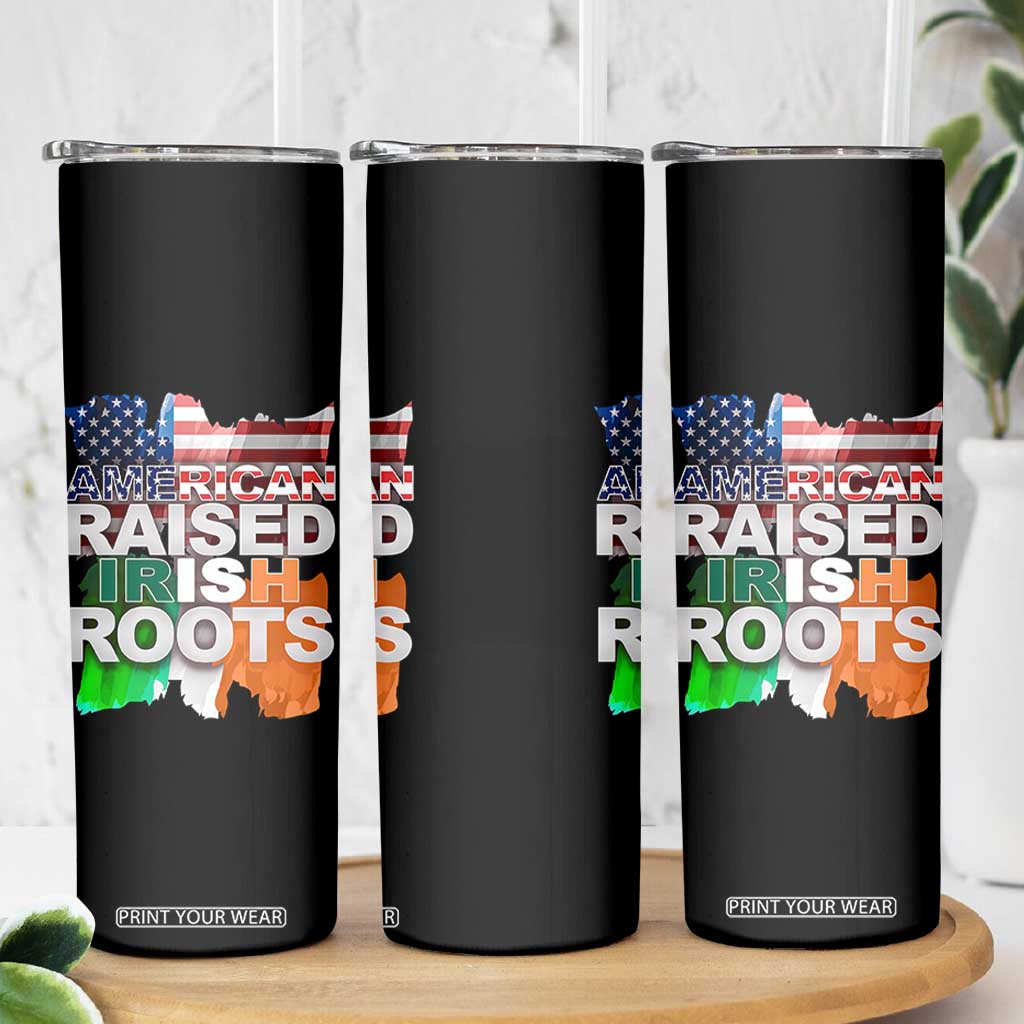 Irish American Skinny Tumbler American Raised Irish Roots St Patrick's Day TS11 Print Your Wear