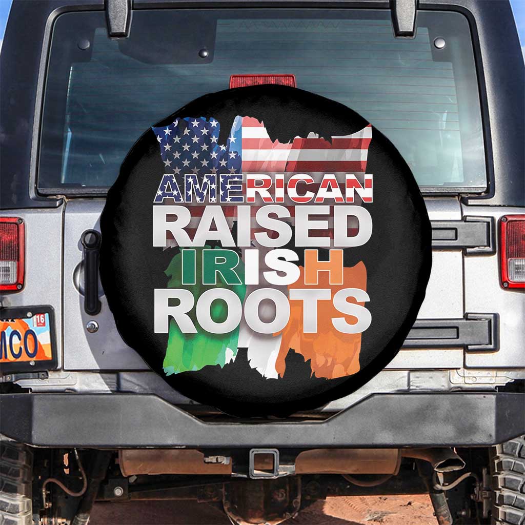 Irish American Spare Tire Cover American Raised Irish Roots St Patrick's Day TS11 No hole Black Print Your Wear