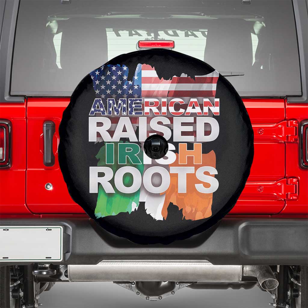 Irish American Spare Tire Cover American Raised Irish Roots St Patrick's Day TS11 Black Print Your Wear