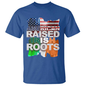 Irish American T Shirt American Raised Irish Roots St Patrick's Day TS11 Royal Blue Print Your Wear