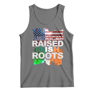 Irish American Tank Top American Raised Irish Roots St Patrick's Day TS11 Black Heather Print Your Wear