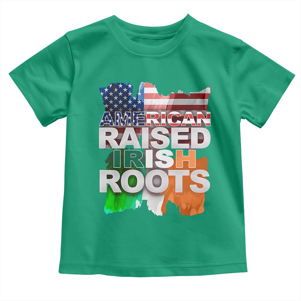 Irish American Toddler T Shirt American Raised Irish Roots St Patrick's Day TS11 Irish Green Print Your Wear