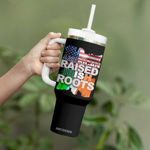 Irish American Tumbler With Handle American Raised Irish Roots St Patrick's Day TS11 Print Your Wear
