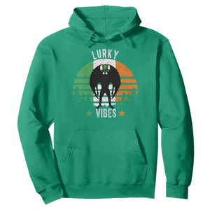 Funny St Patrick's Day Mothman Hoodie Lurky Vibes Shamrock Retro Ireland Flag TS11 Irish Green Print Your Wear