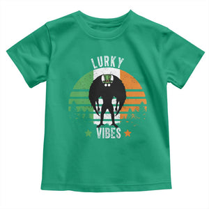 Funny St Patrick's Day Mothman Toddler T Shirt Lurky Vibes Shamrock Retro Ireland Flag TS11 Irish Green Print Your Wear