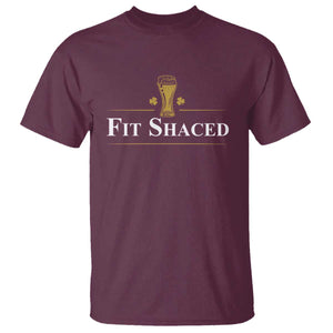 Funny St Patrick's Day Irish Beer Drinking T Shirt Fit Shaced Shamrock TS11 Maroon Print Your Wear