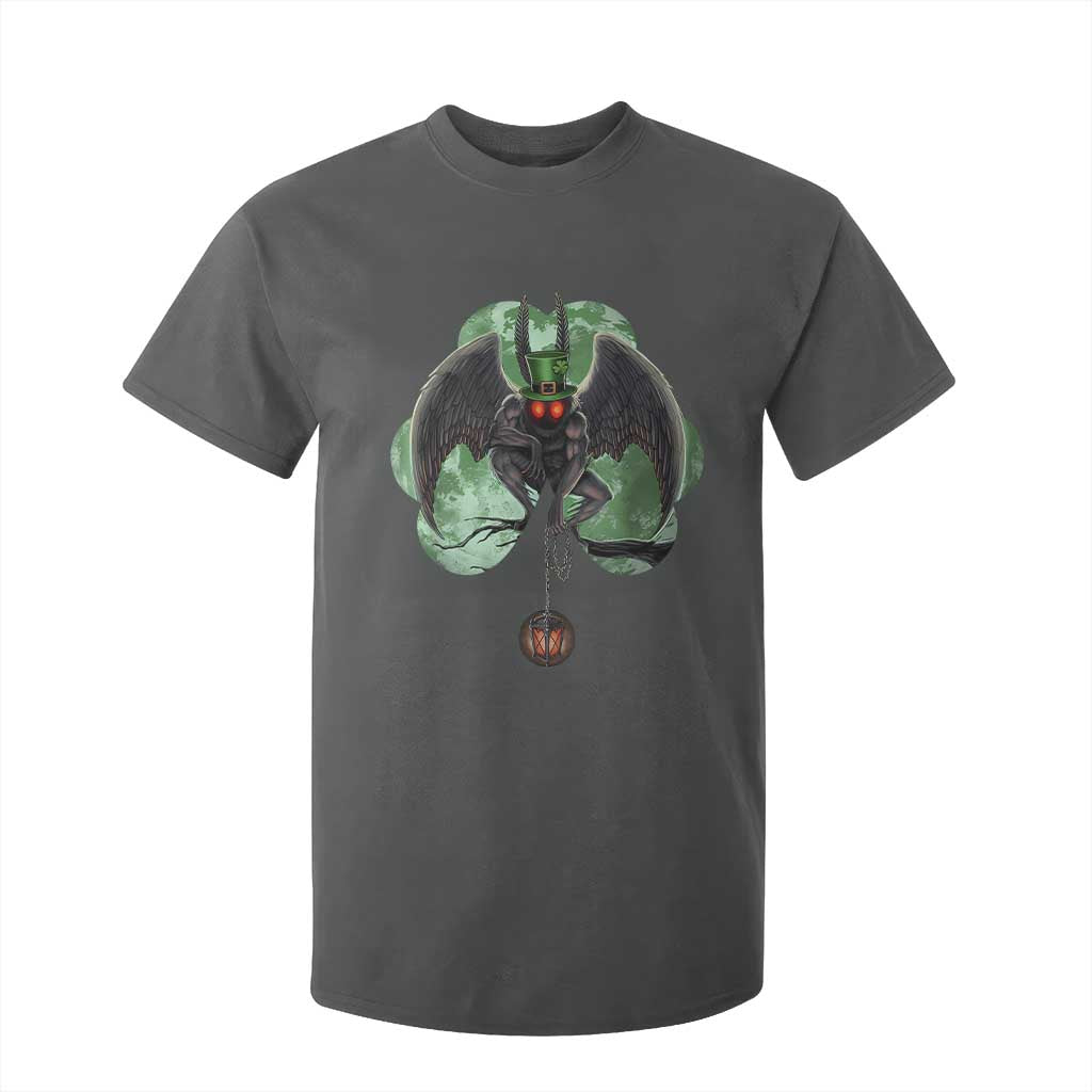 Funny St Patrick's Day Mothman Cryptid Creature Shamrock T Shirt For Kid TS11 Dark Heather Print Your Wear
