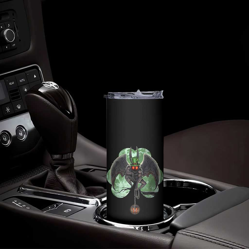 Funny St Patrick's Day Mothman Cryptid Creature Shamrock Skinny Tumbler TS11 Print Your Wear
