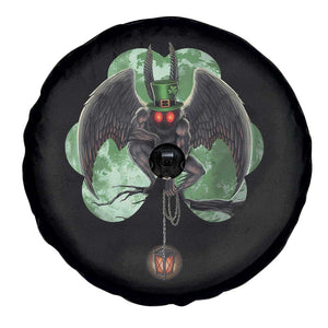 Funny St Patrick's Day Mothman Cryptid Creature Shamrock Spare Tire Cover TS11 Print Your Wear