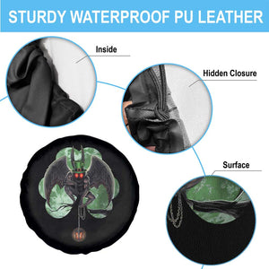 Funny St Patrick's Day Mothman Cryptid Creature Shamrock Spare Tire Cover TS11 Print Your Wear