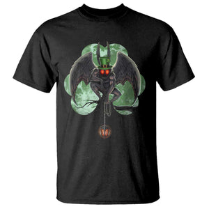 Funny St Patrick's Day Mothman Cryptid Creature Shamrock T Shirt TS11 Black Print Your Wear