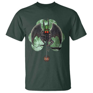 Funny St Patrick's Day Mothman Cryptid Creature Shamrock T Shirt TS11 Dark Forest Green Print Your Wear