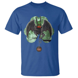 Funny St Patrick's Day Mothman Cryptid Creature Shamrock T Shirt TS11 Royal Blue Print Your Wear