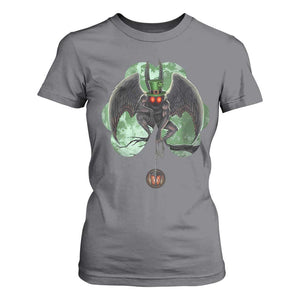 Funny St Patrick's Day Mothman Cryptid Creature Shamrock T Shirt For Women TS11 Charcoal Print Your Wear