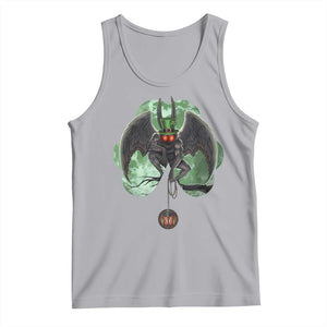 Funny St Patrick's Day Mothman Cryptid Creature Shamrock Tank Top TS11 Athletic Heather Print Your Wear