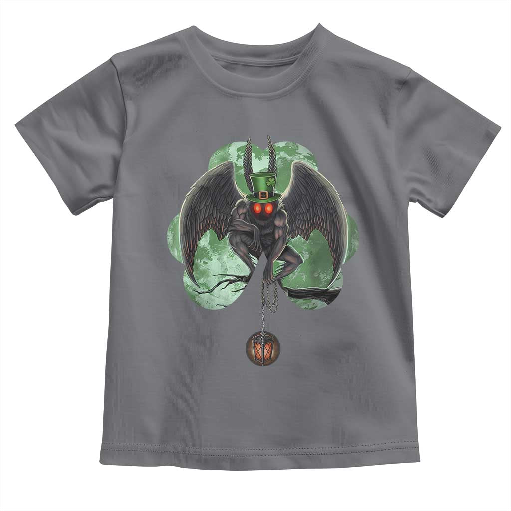 Funny St Patrick's Day Mothman Cryptid Creature Shamrock Toddler T Shirt TS11 Charcoal Print Your Wear