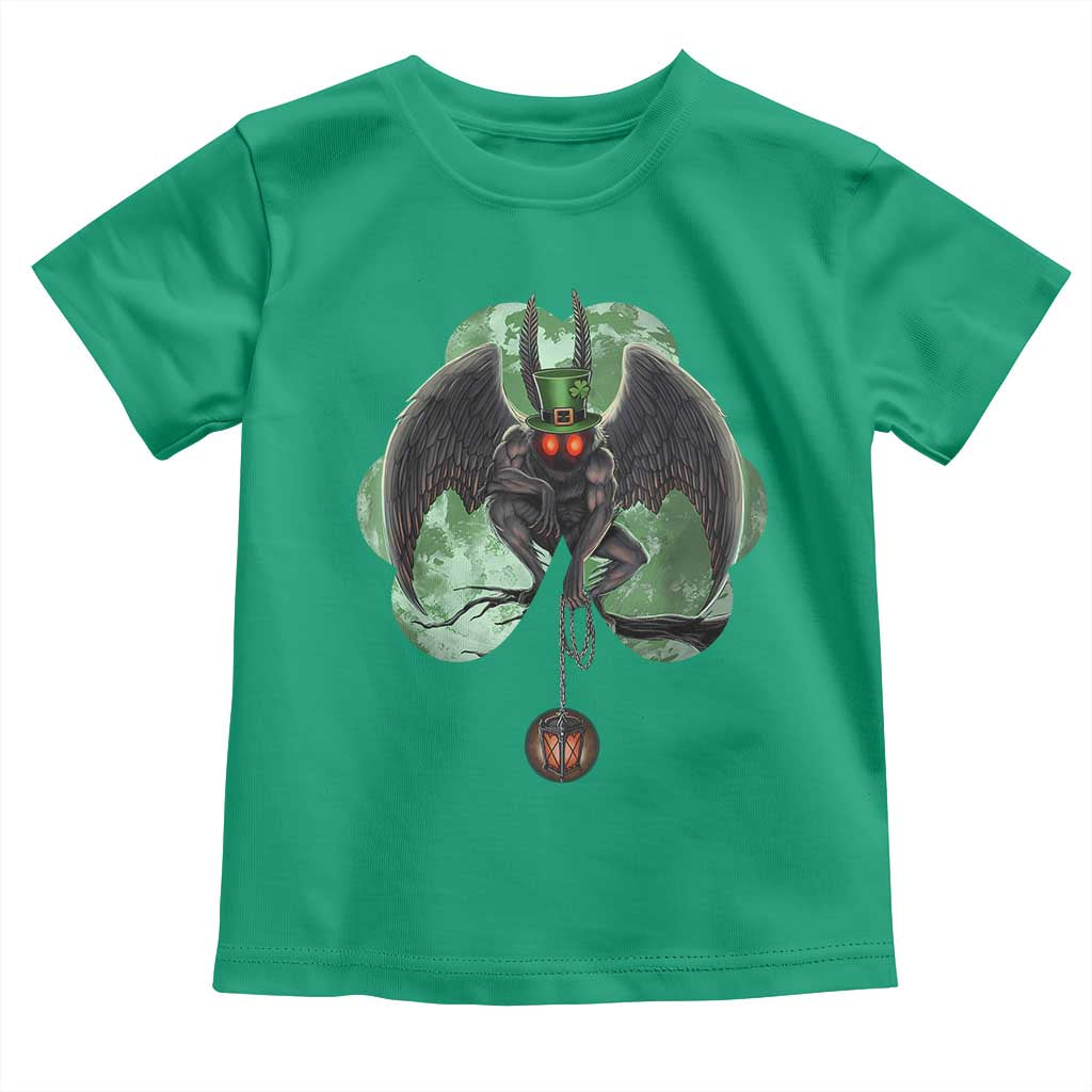 Funny St Patrick's Day Mothman Cryptid Creature Shamrock Toddler T Shirt TS11 Irish Green Print Your Wear