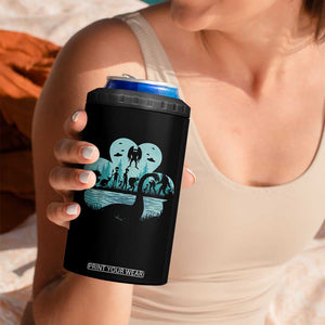 Funny Cryptid St Patrick's Day 4 in 1 Can Cooler Tumbler Bigfoot Mothman Aliens Shamrock TS11 Print Your Wear