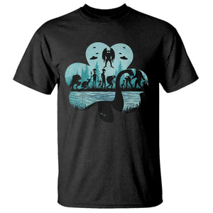 Funny Cryptid St Patrick's Day T Shirt Bigfoot Mothman Aliens Shamrock TS11 Black Print Your Wear