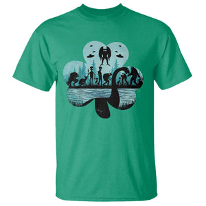 Funny Cryptid St Patrick's Day T Shirt Bigfoot Mothman Aliens Shamrock TS11 Irish Green Print Your Wear