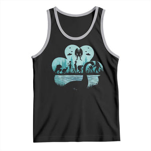 Funny Cryptid St Patrick's Day Tank Top Bigfoot Mothman Aliens Shamrock TS11 Black Athletic Heather Print Your Wear