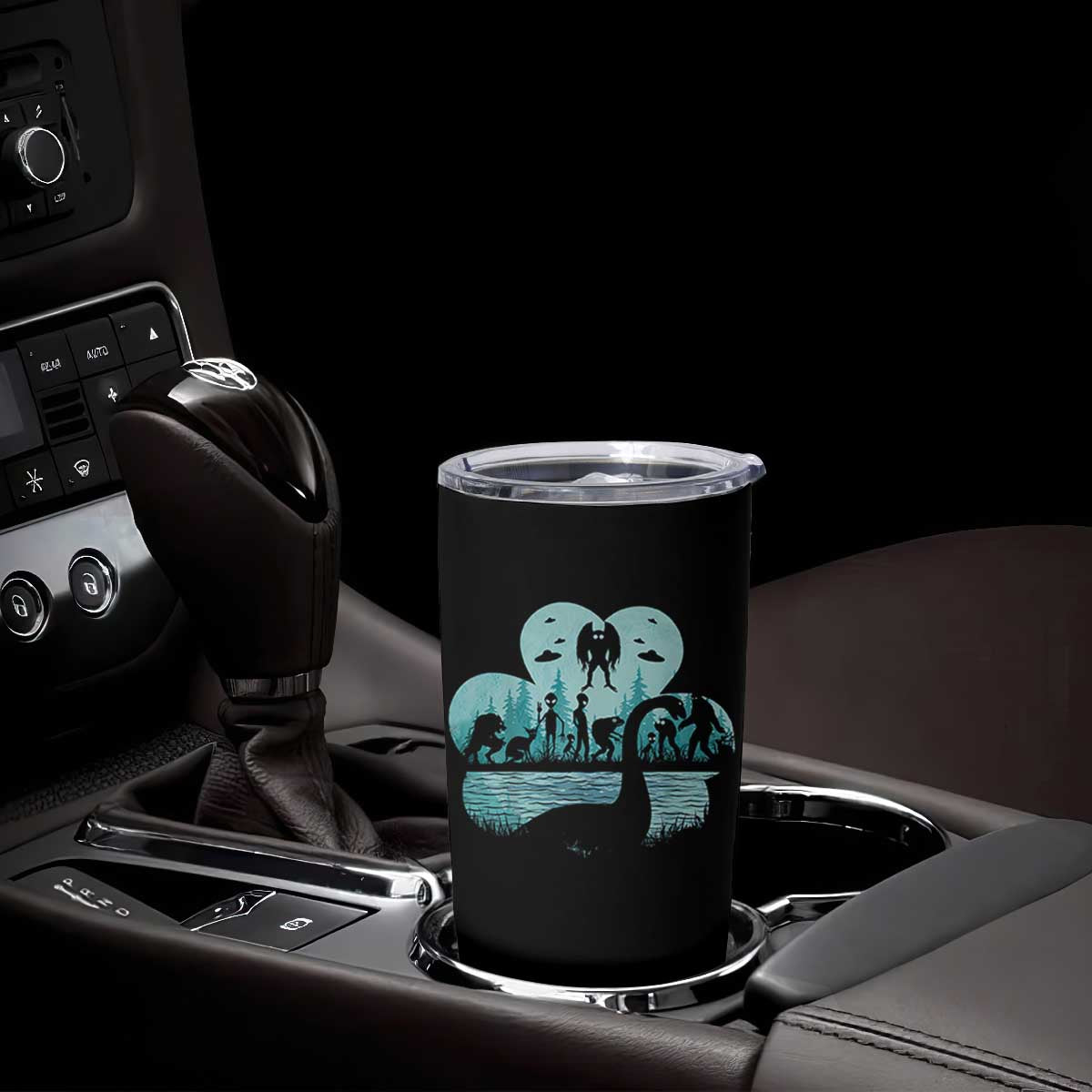 Funny Cryptid St Patrick's Day Tumbler Cup Bigfoot Mothman Aliens Shamrock TS11 Print Your Wear