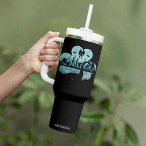 Funny Cryptid St Patrick's Day Tumbler With Handle Bigfoot Mothman Aliens Shamrock TS11 Print Your Wear
