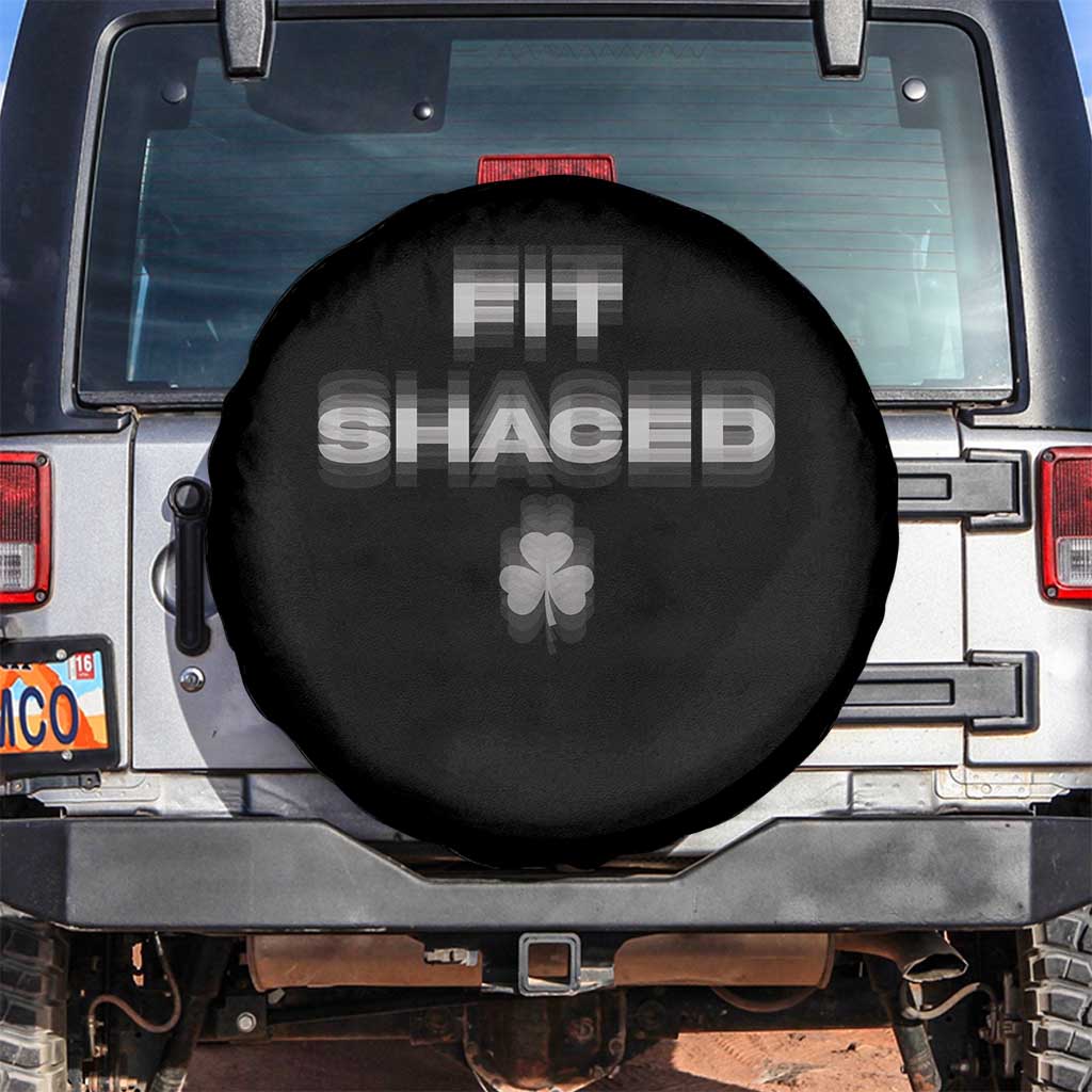 Funny Irish Beer Drinking St Patrick's Day Fit Shaced Spare Tire Cover Shamrock TS11 No hole Black Print Your Wear
